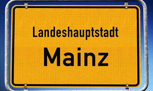 Schild Landeshauptstadt Mainz